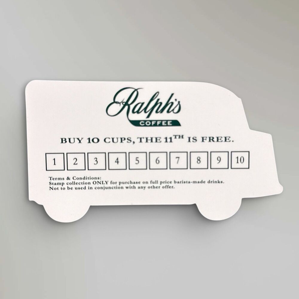 Ralph's Coffee London Loyalty Card Polo Ralph Lauren Coffee Never/Used Souvenir - Picture 2 of 3